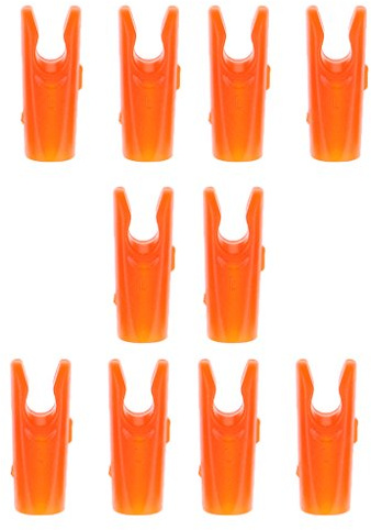 MagiDeal 10pcs Encoches Fleches Tir à Accessoire de Sport en Plastique, Orange, comme Décrit