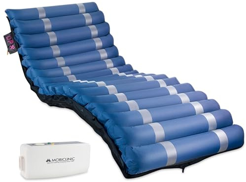 Mobiclinic® pro, Anti-dekubitus-matratze, Wechseldruckmatratze, 198x86x12, 8cm mobi 3, Europäische Marke, Matratze Luftkissen antidekubitus, Geeignet für gelenkbetten, Ersatzzelle, Bis 135 kg, Blau