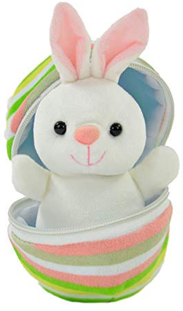 Kögler 75762 - Hanna, Mini Hase aus Plüsch im Ei, ca. 13 cm groß, kleines Plüschtier zum Kuscheln und Liebhaben, als kleines Geschenk für Kinder, Jungen und Mädchen