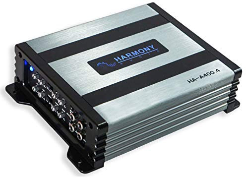 Harmony Audio HA-A400.4 Amplificateur d'autoradio en alliage 4K 800 W Gamme complète ou sous-amplificateur