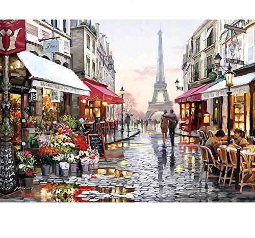Puzzle 1000 pièces-Romantic Paris-Adultes Adolescents Enfants Puzzle Grand Puzzle Jouets Cadeau éducatif intellectuel décompression Amusant Jeu de Famille