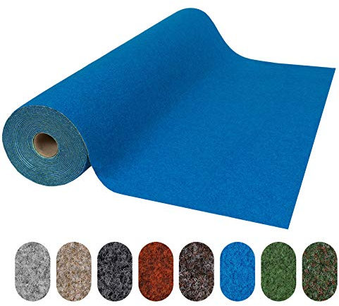 Tappeto per prato colorato wunder Park | Tappeto da balcone | Resistente e resistente alle intemperie | Tappeto per prato artificiale per terrazza, tempo libero | Outdoor (blu, 100 x 300 cm)