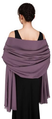 SWAT PANY Schal Lila Damen Winter Schals Tücher für Damen Pashmina Winterschal Stola Damen für Festlich Abendkleid