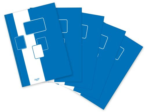 BANTEX Budget Kladde/Notizbuch A4, kariert, 96 Blatt, 60 g/m2, 5 Stück