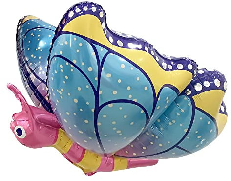 DIWULI Schmetterling Luftballon Blau - Party Deko Mädchen