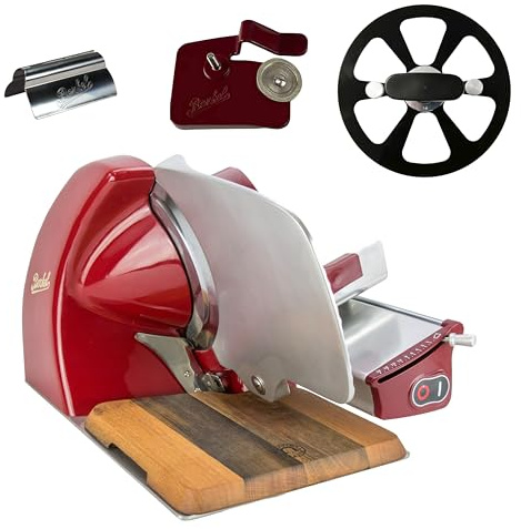 Berkel Home Line 250 Trancheuse de qualité supérieure avec planche d'insertion faite à la main + extracteur de lame + embout abrasif + pince à découper
