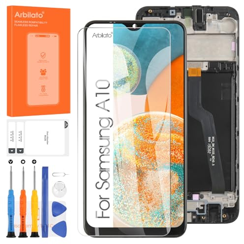 Arbilato Pantalla de repuesto para Samsung Galaxy A10 A105G A105FN A105M A105F LCD pantalla táctil digitalizador montaje de vidrio con marco