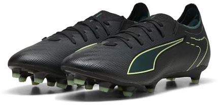 Puma Botas de fútbol Unisex Ultra 6 Match FG/AG, Puma Black Fizzy Light Green Terrain, 41 EU