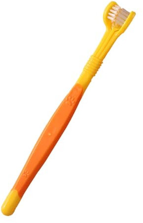 Weiche Borsten-Welpenzahnbürste, Katzenzahnbürste,Dreiseitige Haustierzahnbürste - Weiche Borsten-Katzenreinigungs-Mundbürste, mittlere Hunde-Mundhygiene