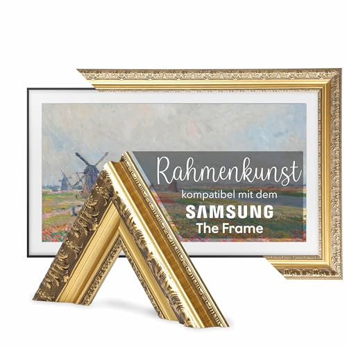 43-Zoll-TV-Rahmen für Samsung The Frame & Pro kompatibel, Antikgold, geeignet für wandmontierte Fernseher
