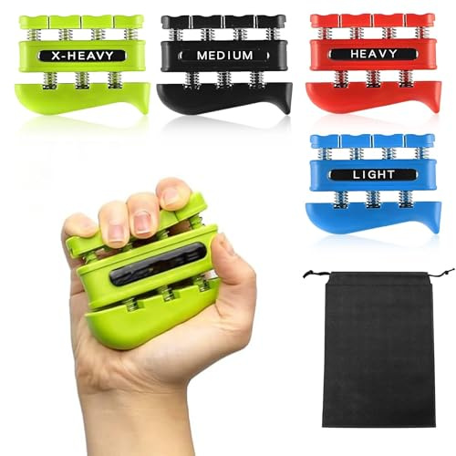 MYLERCT Musculation Main, 4 Pièces Poignées-Musculation pour Petites Mains, ABS Préhenseur de Main, Avec Sac de Rangement, Entraîneur de Doigts, pour Athlètes et Instrumentistes, Adeptes du Fitness