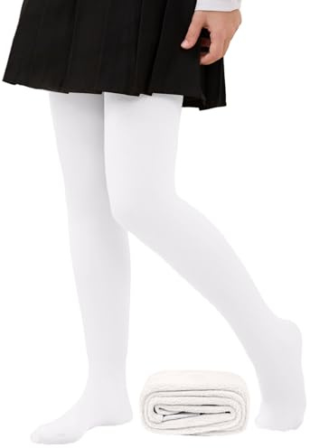 Joligiao Collants Thermiques Fille Collant Polaire Fille Enfants Collants Chauds Opaques d'Hiver Collant Épais Extensibles à Doux Double Doublure Taille Haute Leggings Pantalon de Danse Ballet