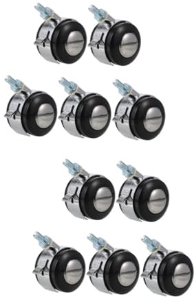 DOITOOL 2 Ensembles Roulettes De Chaise De Bureau Avec Frein Lot De Roues Pivotantes Pratiques Pour Sols Durs Et Tapis Faciles À Installer Et Silencieuses 5 Pièces * 2