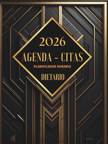 Agenda citas 2026: 6 columnas, dietario 2026 día por página para peluquería, barbería, médico, estética, manicura, tatuajes, de 3 a 6 empleados. Tapa dura A4