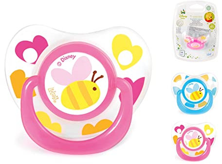 Lulabi Disney Winnie the Pooh Ciuccio a Goccia in Silicone 3+ Mesi – Colori Assortiti Azzurro/Rosa