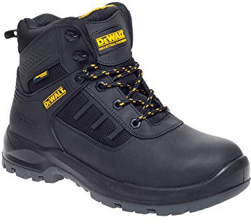 DEWALT Douglas Mens Safety Boots, Waterproof, Steel Toe Cap, Heat Resistant, Safety Boot Black UK7 (EU41)