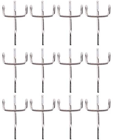 Cabilock 50 Pièces Crochets de Panneau Perforé Assortiment de Panneau Perforé Organisateur D'outil Crochets de pour Organiser Le Système de Stockage D'outils 5 Cm