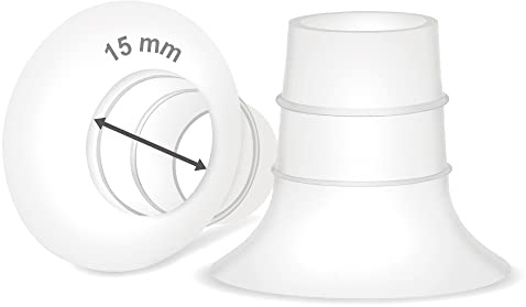 Insert de bride Maymom 15 mm compatible avec Elvie Single/Double Electric, Stride Cup (24 mm), Compatible avec Medele PersonalFit Flex Shield, pas de pièces de pompe de rechange Elvie d'origine…