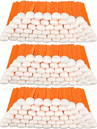 500-pack rengöringspinnar 12 cm, skumspetsar svamppinnar för skrivare, elektronik, kamera, optisk lins, symaskin (orange)