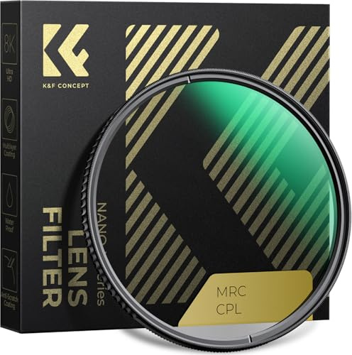 K&F CONCEPT 82mm Circular Polarizers Filter Polarizing Filter 28 Multi-Layer Coated Super Slim High Definition CPL Lens Filter (Nano-X Series)
