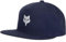 Fox Head Snapback Cap (one Size, Midnight)