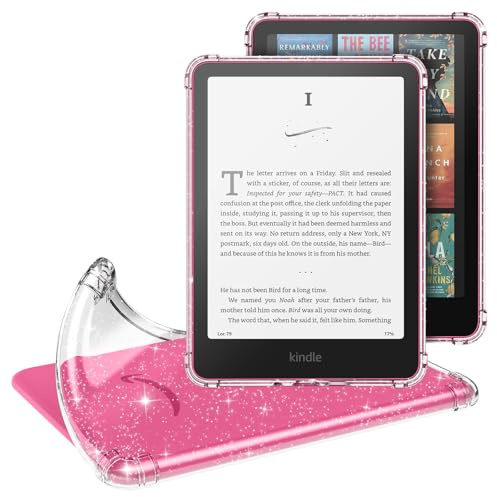 Moko Case for 7 Kindle Paperwhite 12th Gen 2024, Clear Glitter