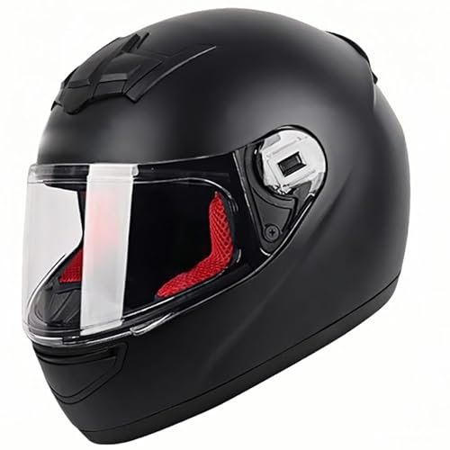 Casco De Motocicleta Casco Integral Certificado ECE Vehículo Todoterreno Casco De Motocicleta Ciclomotor Scooter Casco De Cobertura Completa Casco De Motocicleta Mujer B,S(50-53CM)