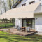 Randaco Toldo de brazo articulado manual, 350 x 300 cm, parasol con manivela para jardín, antirayos UV y resistente al agua, ajuste de ángulo (0-30°), color beige