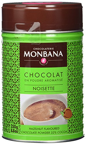 Monbana Schokoladenpulver Haselnuss 250g Dose (mind. 32% Kakao), 1er Pack (1 x 250 g)