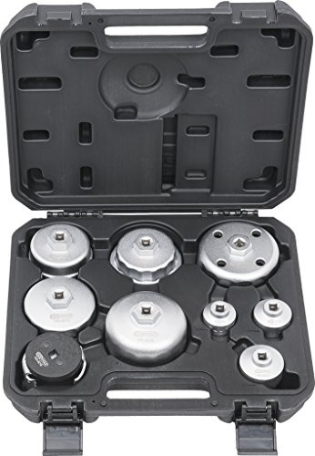 KS Tools 150.9210 Serie di chiavi per filtri olio e tappi del filtro olio, 9 pz