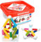 SmartMax - Build & Learn, Magnetic Discovery Construction Set with 2D & 3D Challenges, 100 Pieces, 1+ Years