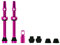 Muc-Off 1067 Pink Tubeless Presta Valves, 60mm - Premium No Leak Bicycle Valves With Integrated Valve Core Removal Tool