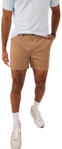 Chubbies Chino Shorts Men 5.5 Inch - Mens Shorts Casual with Elastic Waistband, Side and Back Pockets, Stretch Cotton Blend (Staples, X-Large)