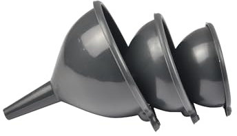 Homéa, Set di 3 Imbuti in plastica, D10 cm/D12 cm/D14 cm, colore: antracite