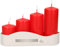 KOTARBAU® Pack de 4 velas cilindricas, Velas pilar, Velas gruesas sin perfume, Velas rojas, Velas navidad, Velas de columna, Velas decorativas, Velas para farolillos, Paquete de 4 velas