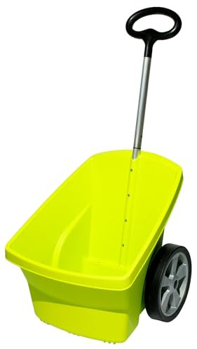 ScarMaxx - Schubkarre 2 Räder - Gartentrolley Kunststoff - Gartenwagen Transportwagen - Gartenkarre für Laub, Abfall - Belastbarkeit bis 50 kg, Fassungsvermögen 67 L - Grün