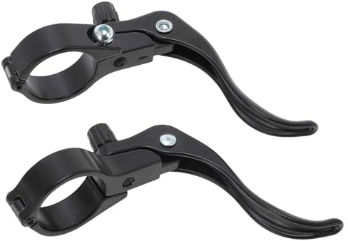 BULLSPANN 1 Coppia Leva del Freno, Leva del Freno in Lega di Alluminio per Bicicletta,da 31,8mm per Bici da Strada e Mountain Bike, Nero