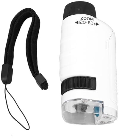 Bärbart Mikroskop HD Optisk Lins Antibländande Handhållet Fickmikroskop 60-120X för Daglig observation.