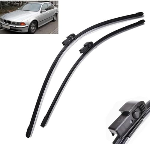 Escobillas limpiaparabrisas Delanteras para BMW Serie 5 E39 525i 528i 530i 540i M5 - Kit de Alto Rendimiento, Visibilidad Superior en Carretera, fácil instalación, escobillas Planas