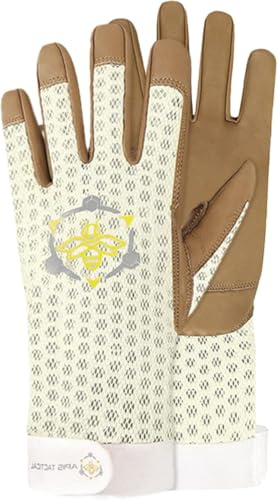 Apis Tactical - Profi Imkerhandschuhe aus Rindsleder, Lange Bienenhandschuhe, verstärkter Schutz vor Stichen, Gr. 3XL,Beige, Heavy Duty