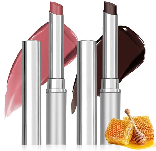 2 barras de labios Honey hidratantes, bálsamo de labios tintado hidratante, bálsamo de miel, color nutritivo, antiarrugas de labios, cuidado de labios suave, regalo para mujeres
