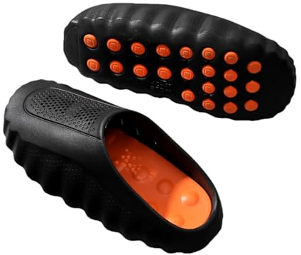 LSQSLBD Chaussons Hommes Femmes Pantoufles Glisser sur Clogs Respirant Creux Hors Plate-Forme Glisse Antidérapant Eva Casual Été Sandales De Plage Unisex-Black 286-42-43