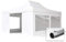 TOOLPORT ALU Pavillon Faltpavillon 4x6m mit Panoramafenster robust und wasserdicht Professional 50mm Partyzelt weiß