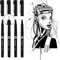 Molotow Blackliner Set 1 (Strichstärke 0,05 mm bis 0,4 mm, Fineliner mit permanenter, dokumentenechter Tinte) 4 Stück schwarz