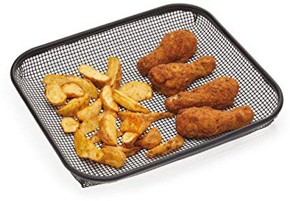 KitchenCraft Wire Mesh Chip-Crisping Baking Tray, 34 x 29.5 cm (13.5 x 11.5) - Black