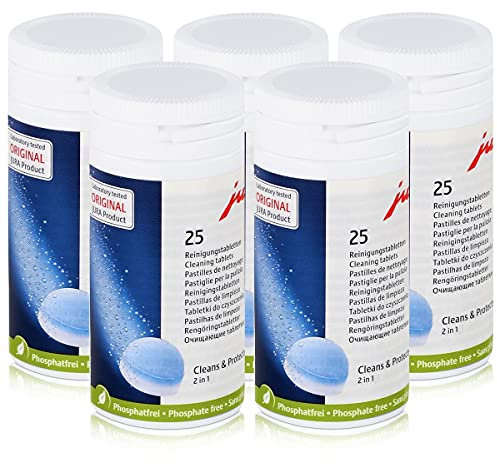 Jura Reinigungstabletten 62535 - Phosphatfrei - 25 Tabletten (5er Pack)