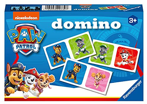 Ravensburger Domino Pat Patrouille - Jeu de Mémoire pour Enfant dès 3 Ans - Jeu Éducatif Observation et Association - 28 Dominos Personnages - 20739