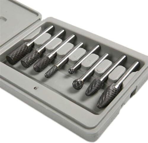 Limas de metal for acero, herramientas mecánicas, Juego de limas de escofina de metal, 8 piezas, brocas de carburo de 1/4 , lima rotativa de 6 mm, herramienta de grabado CNC, lima resistente