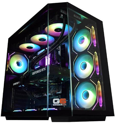 ginger6 Gaming PC Desktop 14ZH66P-8PX - Intel Core i9 14900f Processor, Nvidia RTX 5090 32GB Graphics, 4TB M.2 NVMe SSD, 64GB DDR5, Z790, Wi-Fi 6E 802.11ax, Liquid Cooled, Windows 11 Home