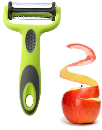LuLiyLdJ Pelapatate 3 in 1/Pelaverdura e Frutta/Affettatrice alla Julienne, Pela Patate e Verdure, 3 Peeler in 1 per Pelare Velocemente Patate, Carote e Ogni Tipo di Verdura e Frutta, 1 Pezzo